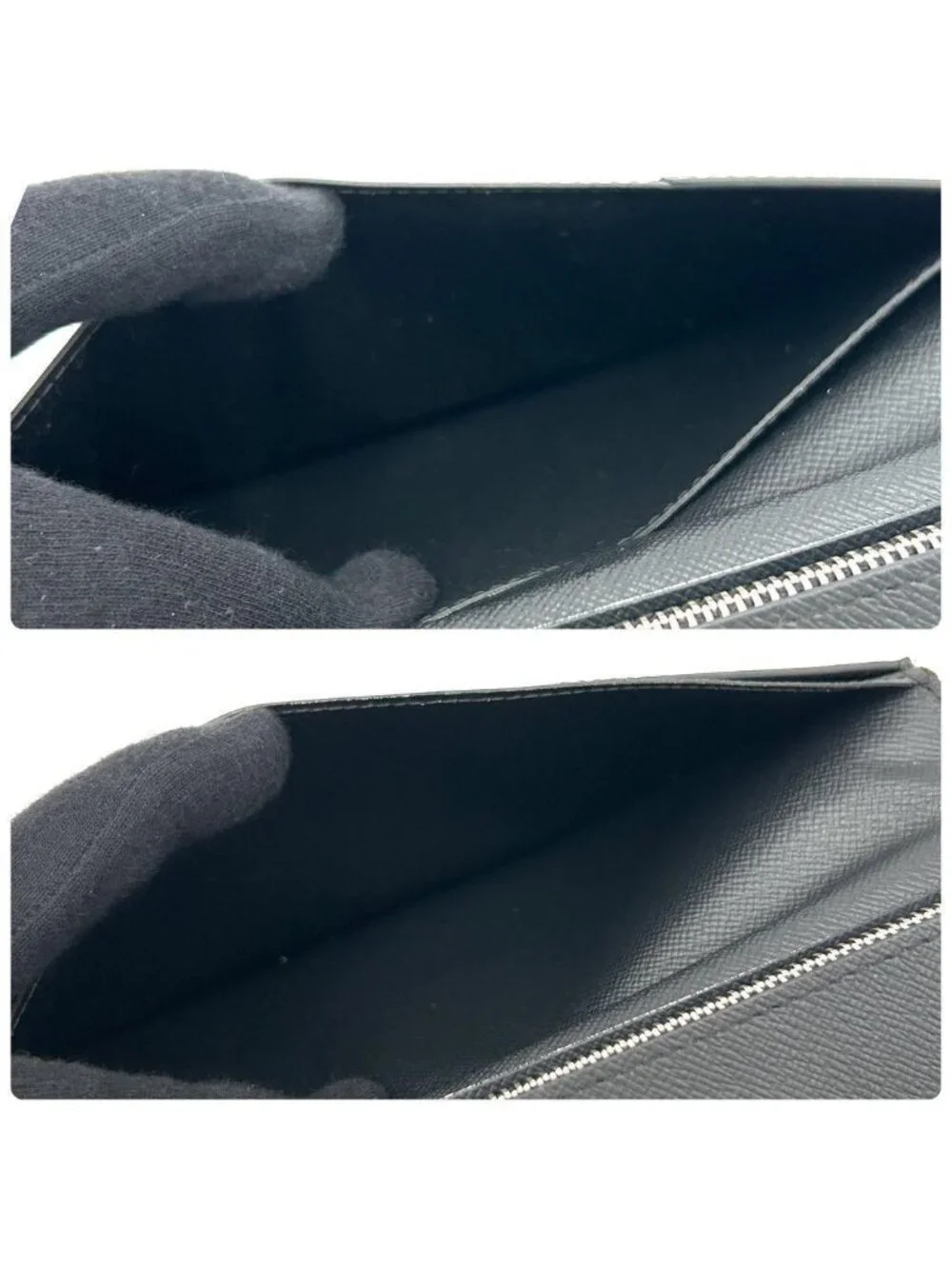 Louis Vuitton Taiga Metallic Portefeuille Brazza Wallet Black